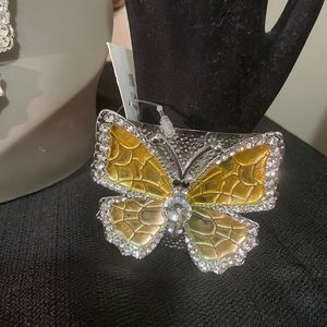 Yellow butterfly bracelet